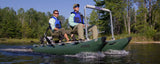 SeaEagle FoldCat Packages Sea Eagle - 375FC 2 Person 12'4" Green FoldCat Pro Angler Guide Pontoon Package Hull Fishing Boat ( 375FCK_P )