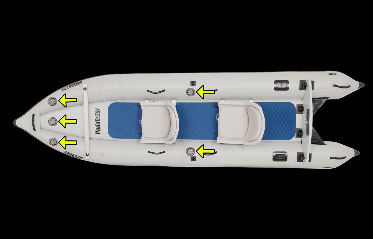 SeaEagle Inflatable Catamaran Sea Eagle 437ps Paddleski™ Inflatable Boat | Solo Start-up Package | 437PSK_ST