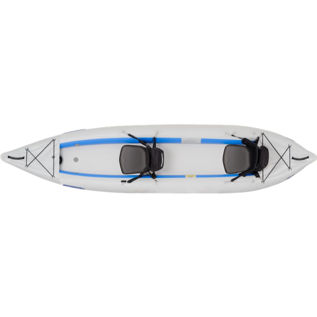 SeaEagle Inflatable Kayak Sea Eagle - 385FTK 3 Person 12'6" White/Blue FastTrack Inflatable Kayak Deluxe Solo ( 385FTK_DS )