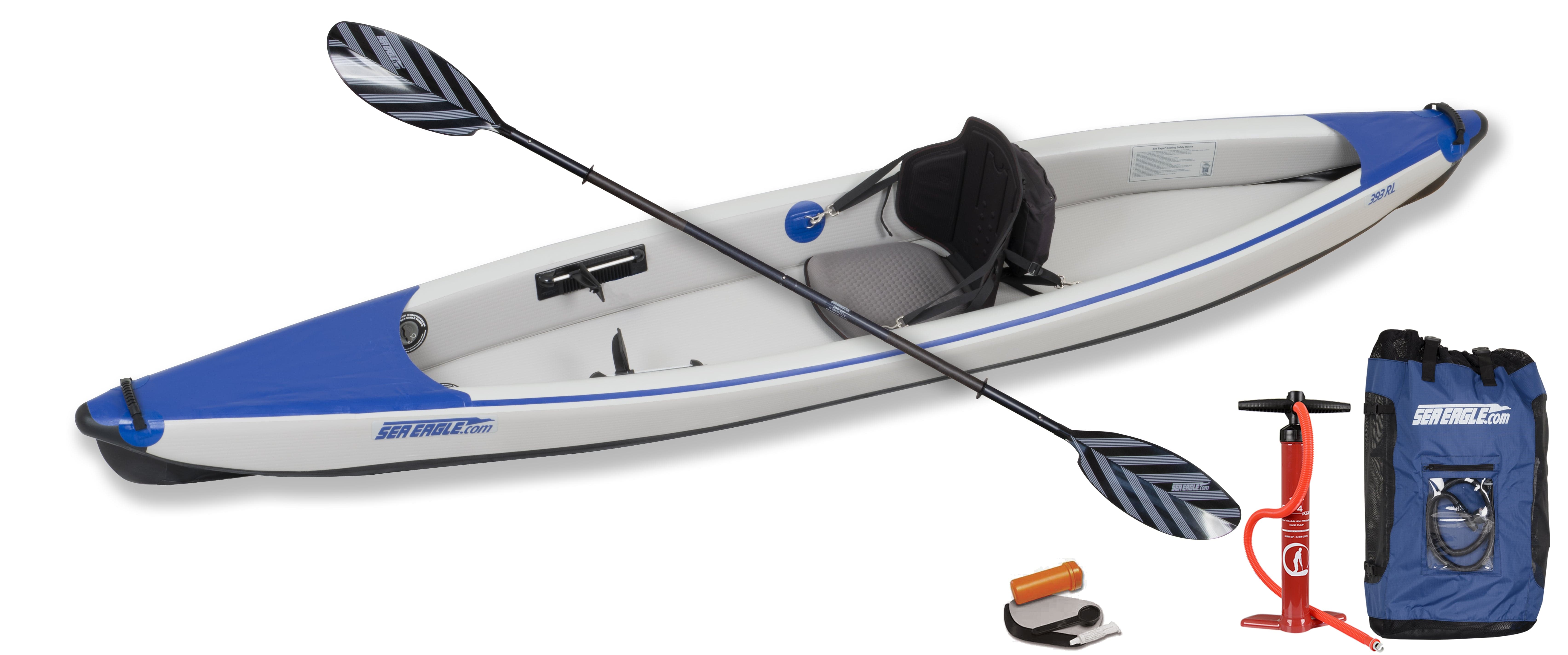 SeaEagle Inflatable Kayak Sea Eagle - 393RL Pro One Person 12'10" White/Blue RazorLite Inflatable Kayak ( 393RLK_P )