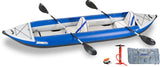 SeaEagle Inflatable Kayak Sea Eagle - 420X 3 Person 14'1" White/Blue Explorer Inflatable Kayak with Deluxe Accessory Package ( 420XK_D )