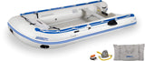 SeaEagle Transom Boat Packages Bench / Plastic Sea Eagle - 14SRK 7 Person 14' White/Blue Sport Runabout Inflatable Boat Swivel Seat Canopy Package ( 14SRK_SWC )