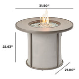 Outdoor Greatroom - Brown Stonefire Round Gas Fire Pit Table - SF-32-K