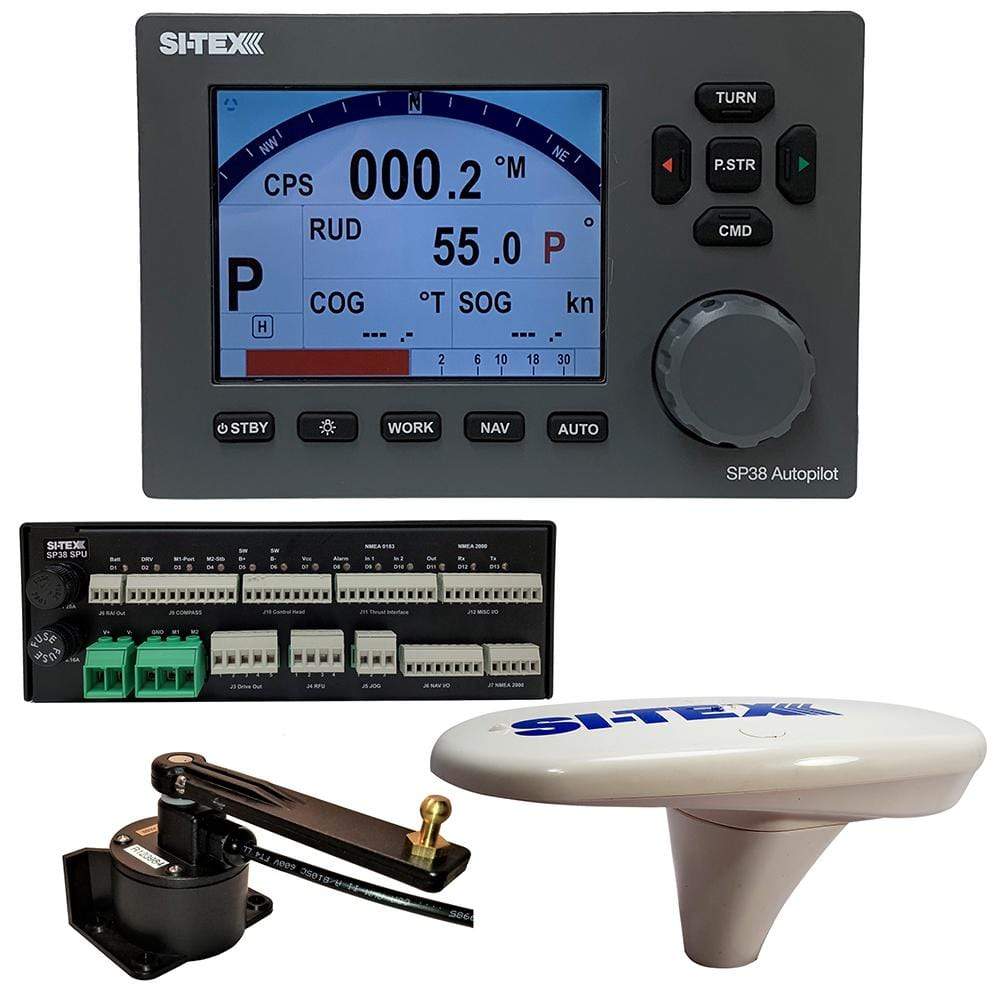 SI-TEX Autopilots SI-TEX SP38-18 Autopilot Core Pack Including Compact GPS Compass  RotaryFeedback, No Pump [SP38-18]