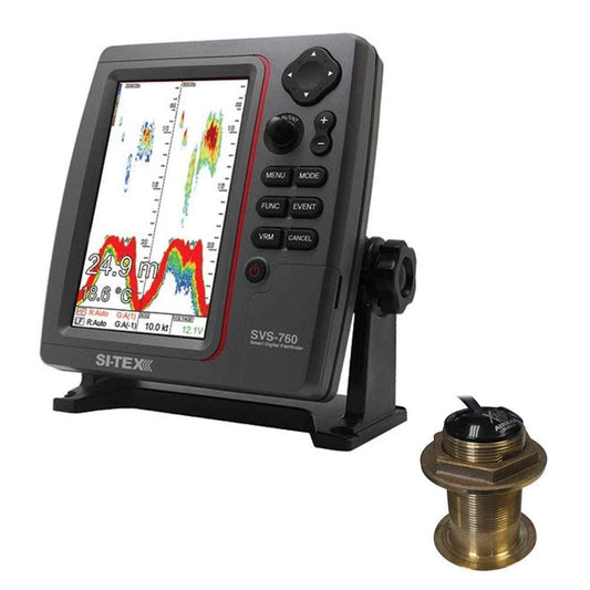 SI-TEX Fishfinder Only SI-TEX SVS-760 Dual Frequency Sounder 600W Kit w/Bronze 12 Degree Transducer [SVS-760B60-12]