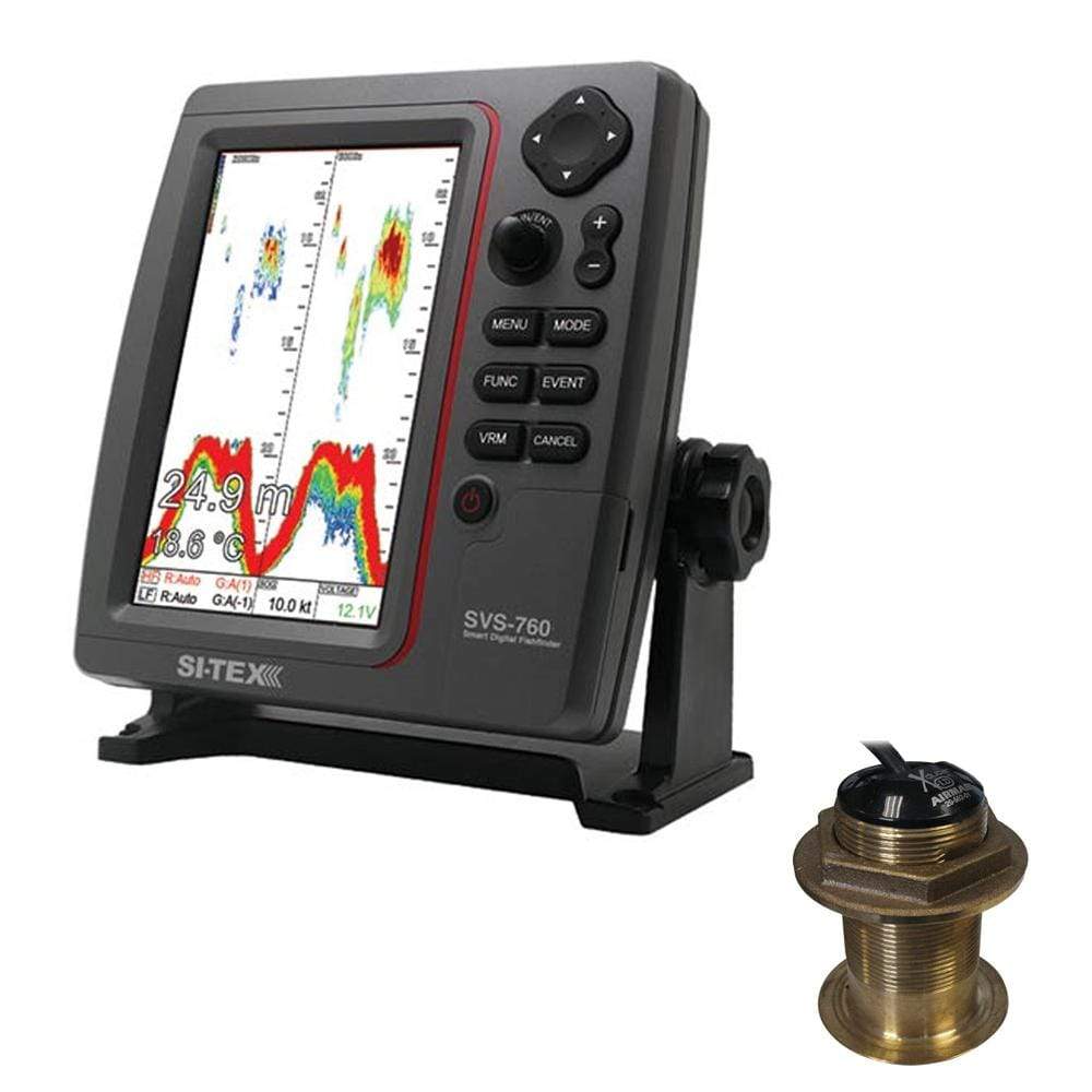 SI-TEX Fishfinder Only SI-TEX SVS-760 Dual Frequency Sounder 600W Kit w/Bronze 20 Degree Transducer [SVS-760B60-20]