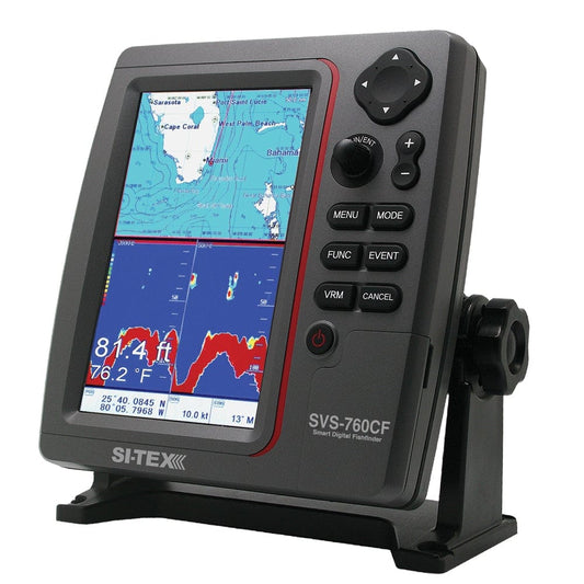 SI-TEX GPS - Fishfinder Combos SI-TEX SVS-760CF Dual Frequency Chartplotter/Sounder w/ Navionics+ Flexible Coverage [SVS-760CF]