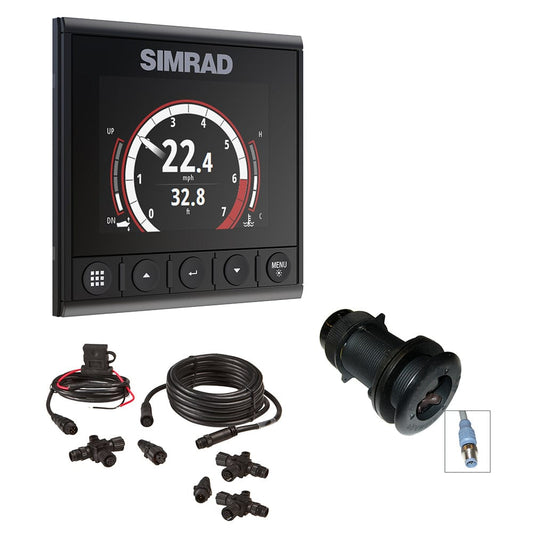 Simrad Instruments Simrad IS42 Speed/Depth Pack - IS42 Digital Display, DST800 Ducer & N2k Backbone Starter Kit [000-13293-001]