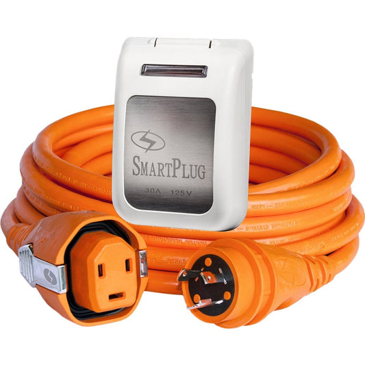 SmartPlug Shore Power SmartPlug 30 Amp Dual Configuration 50 Cordset w/Tinned Wire Twist-Type Connector  30 Amp Non-Metallic White Inlet [C30503BM30PW]