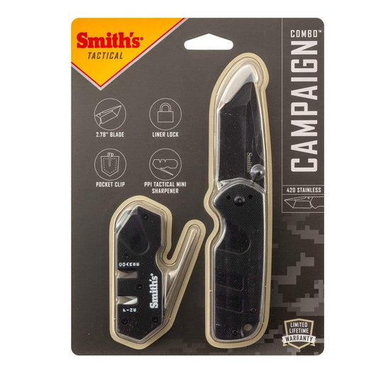 Smith's Knives & Tools : Sharpeners Smith Campaig With  PP1-MINI TAC Combo Black