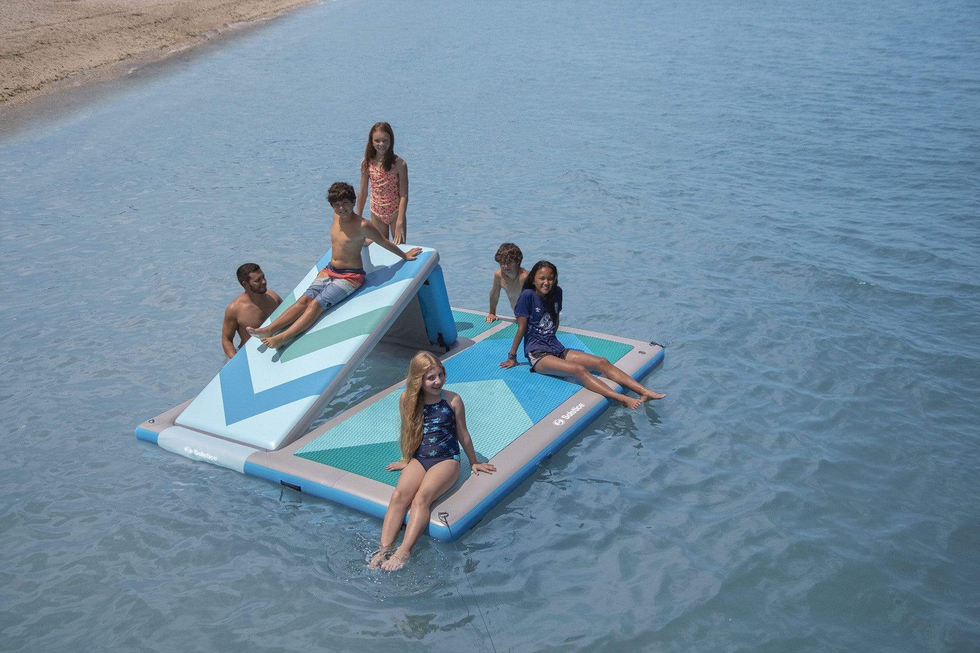 Solstice Watersports Inflatable Dock 120"/96"/6" / All Ages Solstice Watersports CONVERTIBLE SLIDE DOCK