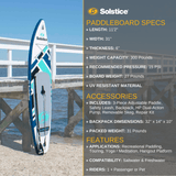 Solstice Watersports Paddle Board 11' 2" / All Ages Solstice Watersports - Islander Inflatable 11'2" Stand-Up Paddleboard Full Kit ( 36134 )