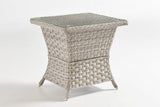 South Sea Outdoor Living Dining Component South Sea Rattan - Mayfair End Table - Glass Top - 77843