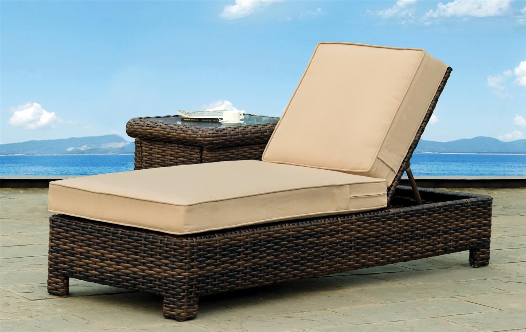 South Sea Rattan St Tropez Chaise Lounge 79314 – Recreation