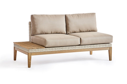 South Sea Outdoor Living Loveseat with Cushion Light Brown / Taupe Candace  Left Side Facing Patio Loveseat with Cushion