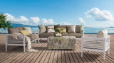 South Sea Outdoor Living Outdoor Furniture Rumor Dove / As shown Veda Patio Loveseat with Cushions