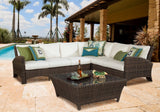 South Sea Outdoor Living Outdoor Furniture South Sea Rattan - Panama One Arm Sofa Right-Side Facing - 78473