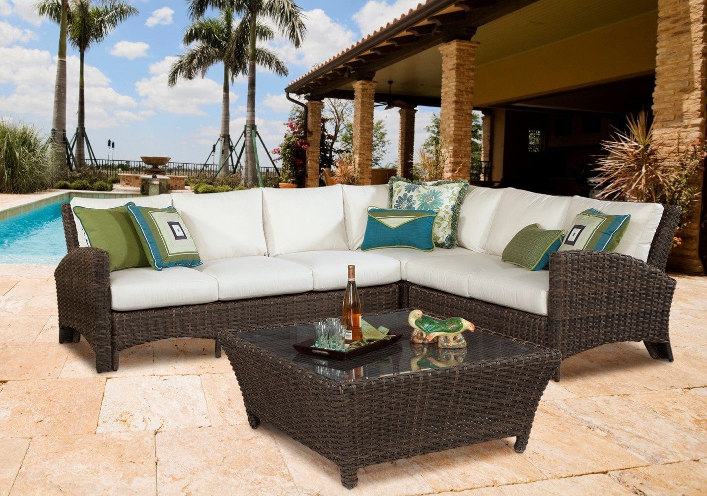 South Sea Outdoor Living Outdoor Furniture South Sea Rattan - Panama Square Chat Table - 78445
