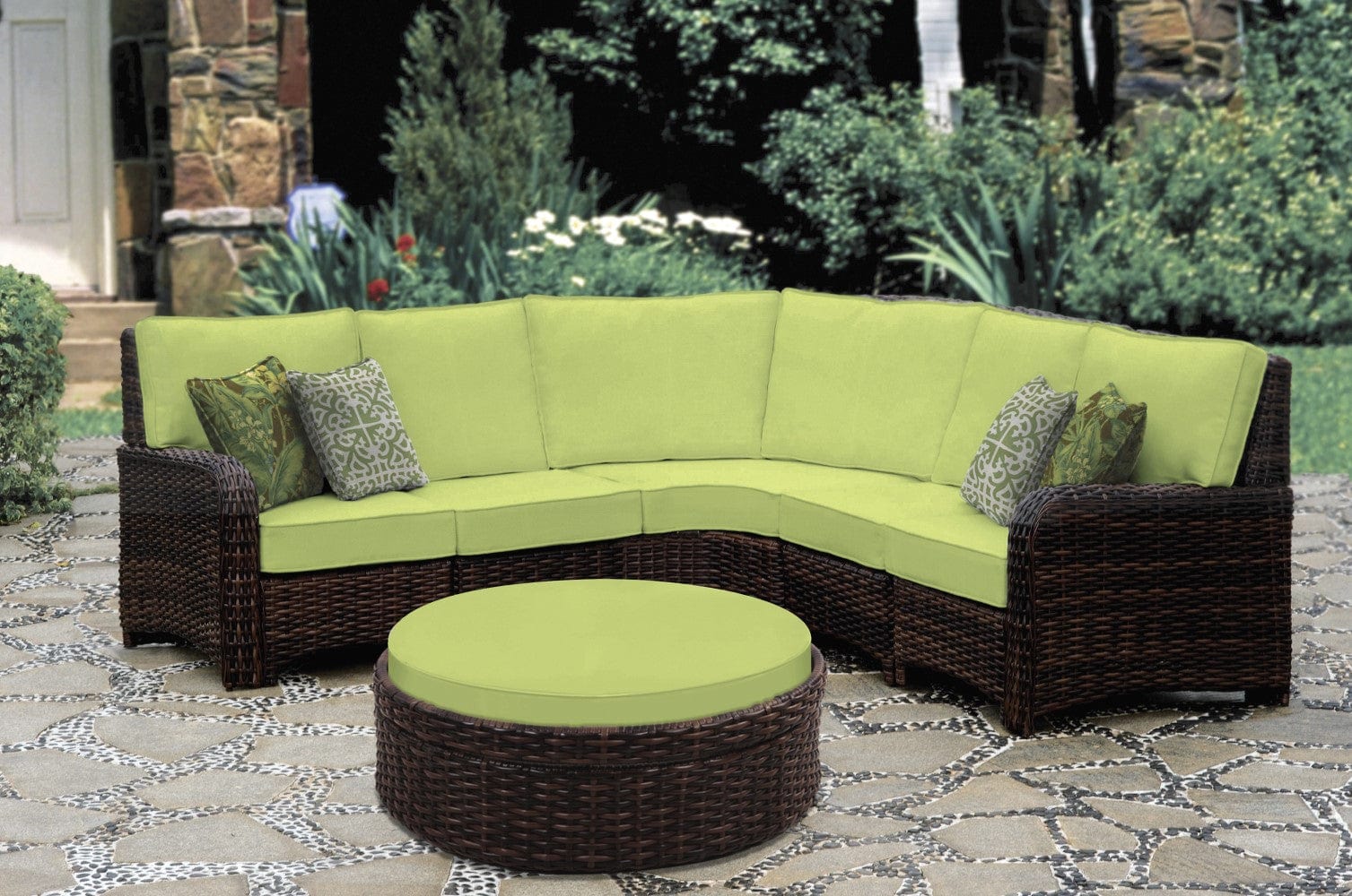 South Sea Outdoor Living Outdoor Modular South Sea Rattan - St Tropez Sectional End Left-Side Facing Piece | 79350