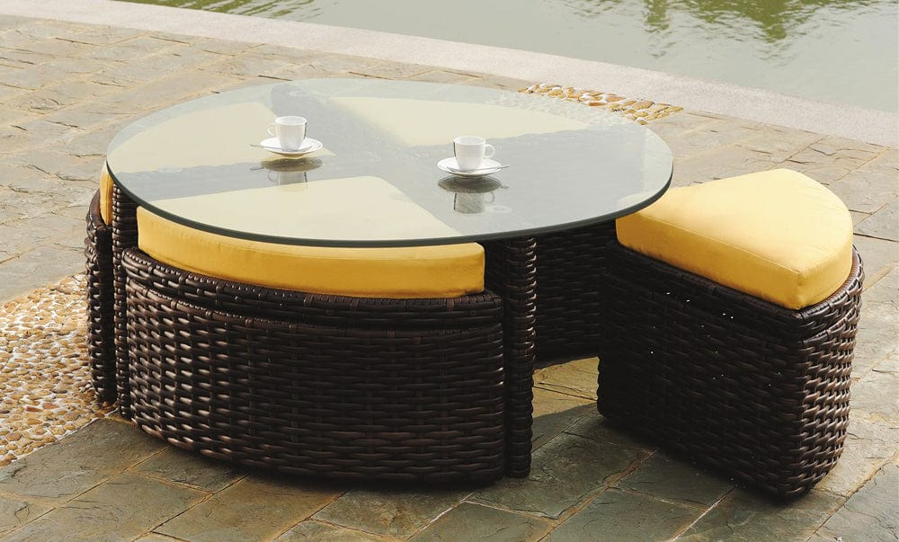 South Sea Outdoor Living Outdoor Ottomans South Sea Rattan - St Tropez Round Sushi Table | 79346TBL
