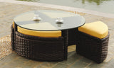South Sea Outdoor Living Outdoor Ottomans South Sea Rattan - St Tropez Round Sushi Table | 79346TBL