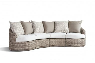 South Sea Outdoor Living Outdoor Sectional Burlap Luna Cove Fitted-Back Sectional by South Sea Outdoor Living - 74400