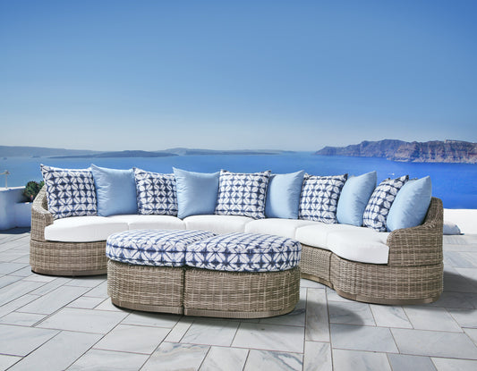 South Sea Outdoor Living Patio Furniture Luna Cove Scatter-Back Sectional by South Sea Outdoor Living - 74300