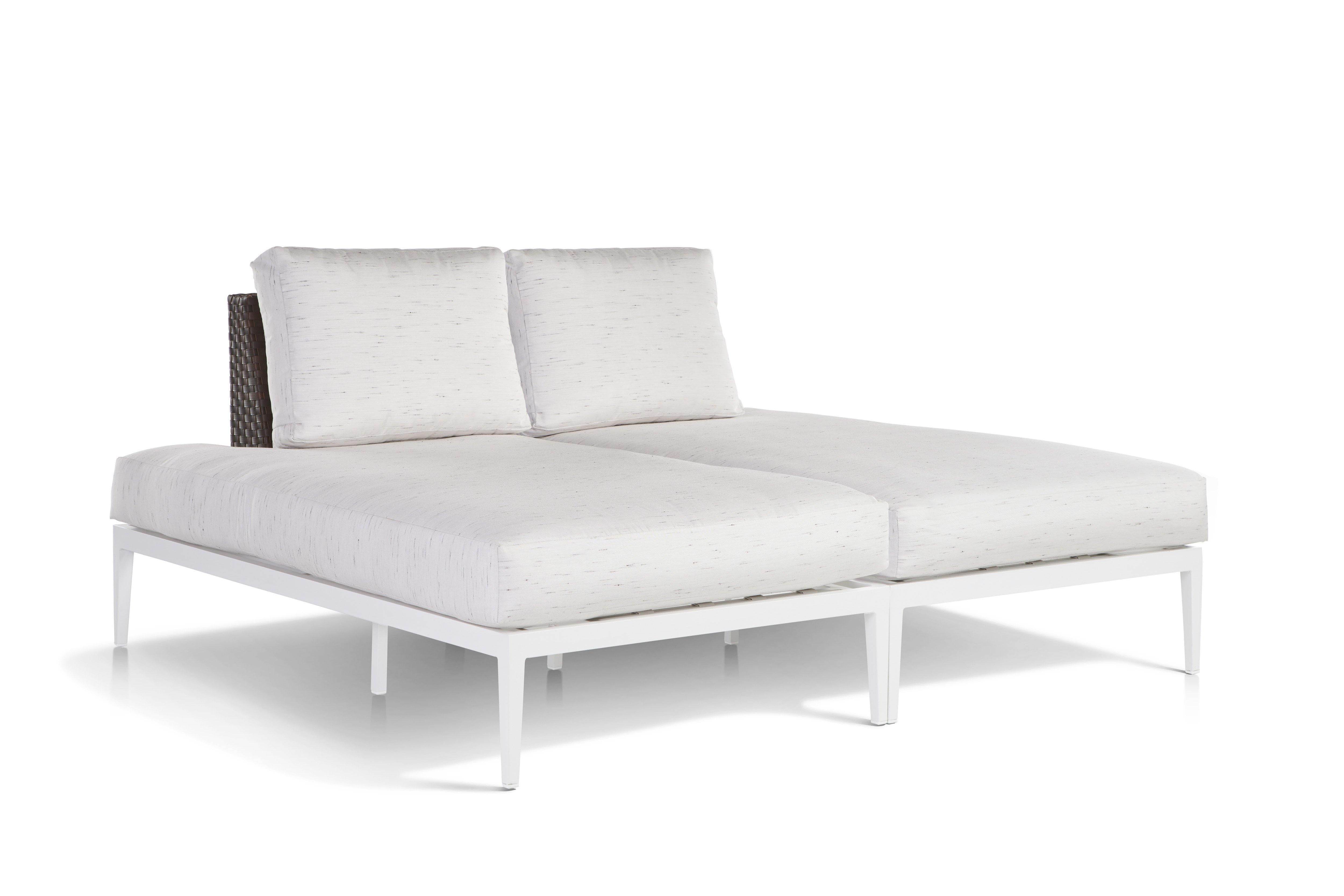 South Sea Outdoor Living Patio Furniture Stevie Double Chaise Lounge with Wraparound Cushions by South Sea Outdoor Living