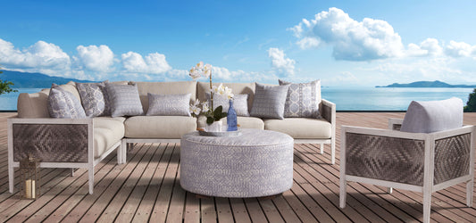 South Sea Outdoor Living Sectional Set South Sea Rattan - Veda Sectional | 5 Piece Outdoor Conversation Set | 74100