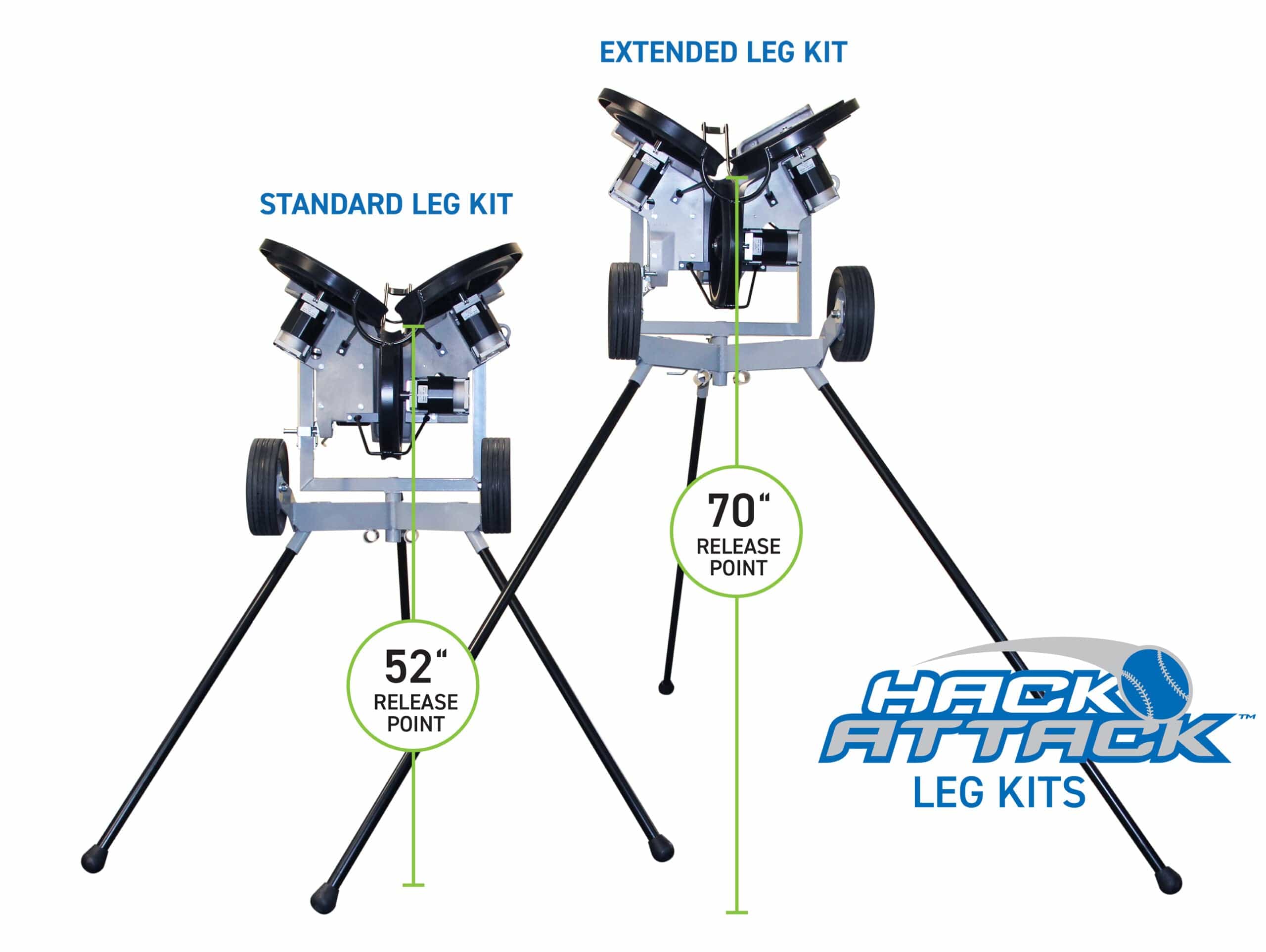 Sport Attack Sport Attack - Set of 3, Hack Extended Legs , 67” (HB) | 100-2500