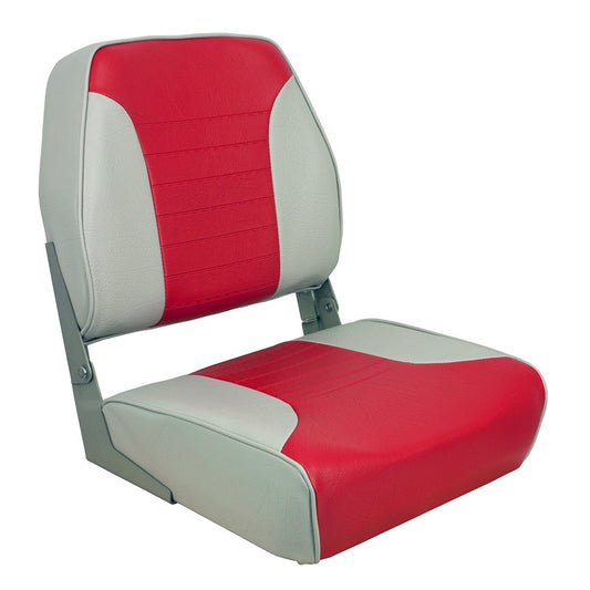 Springfield Marine Seating Springfield Economy Multi-Color Folding Seat - Grey/Red [1040655]