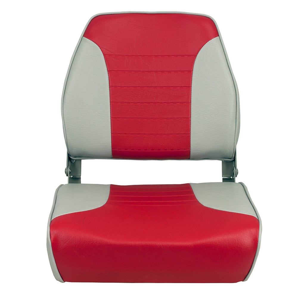 Springfield Marine Seating Springfield Economy Multi-Color Folding Seat - Grey/Red [1040655]