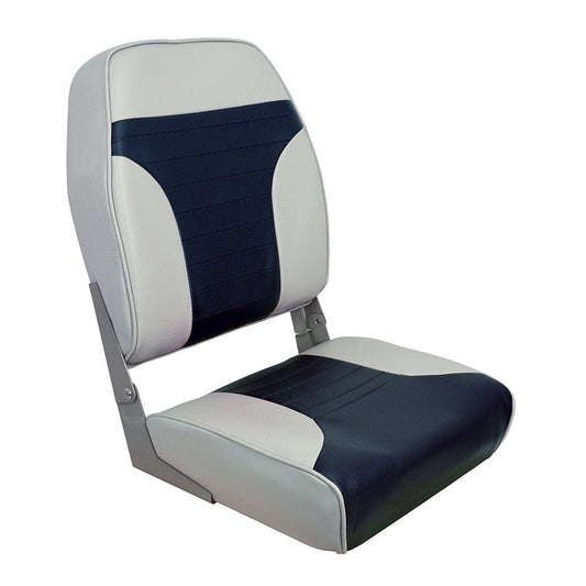 Springfield Marine Seating Springfield High Back Multi-Color Folding Seat - Blue/Grey [1040661]