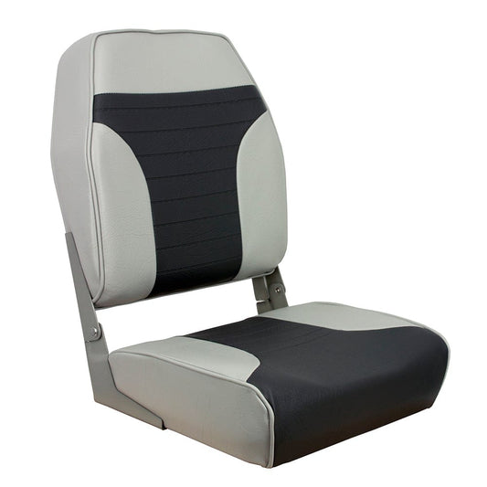Springfield Marine Seating Springfield High Back Multi-Color Folding Seat - Grey/Charcoal [1040663]