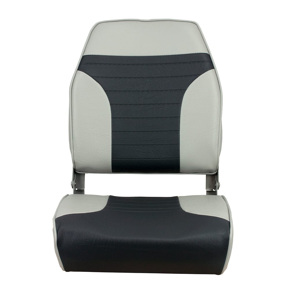 Springfield Marine Seating Springfield High Back Multi-Color Folding Seat - Grey/Charcoal [1040663]