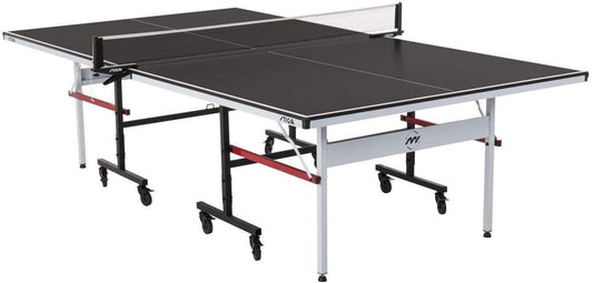 Stiga Table Tennis STIGA - 108" Tennis Table with Detachable Cotton Net and Detachable Separate Halves Includes lockable Casters - T8586