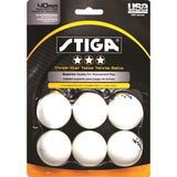 Stiga Table Tennis STIGA Three-Star Balls (White)