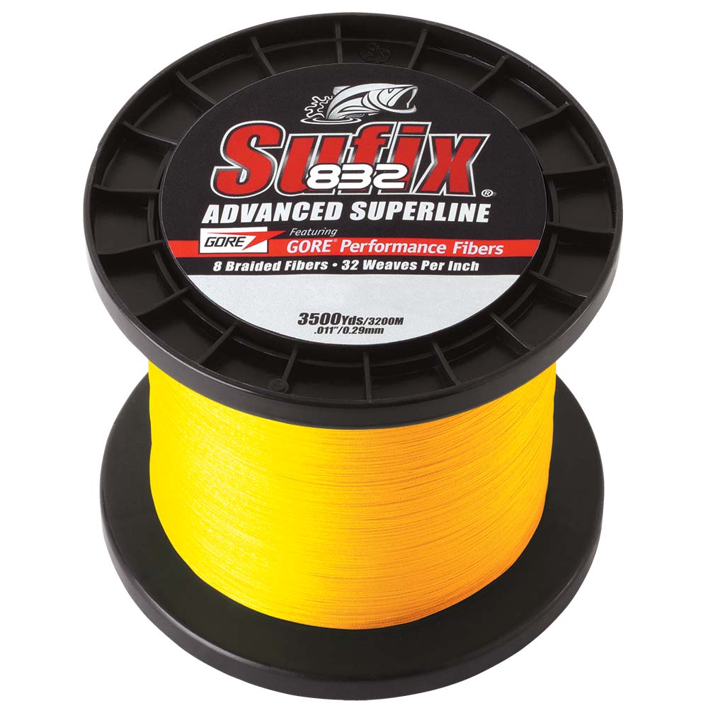 Sufix Lines & Leaders Sufix 832 Advanced Superline Braid - 10lb - Hi-Vis Yellow - 3500 yds [660-410Y]