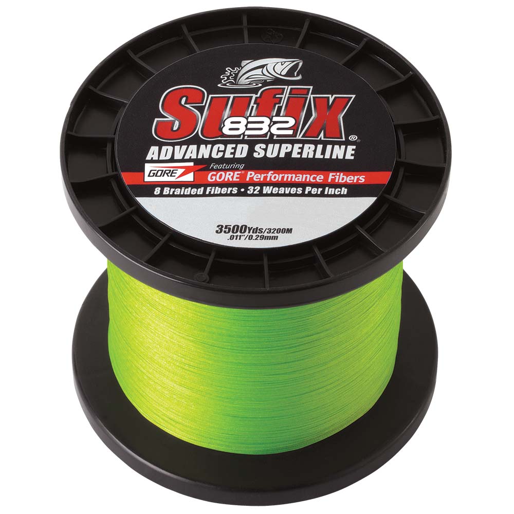 Sufix Lines & Leaders Sufix 832 Advanced Superline Braid - 10lb - Neon Green - 3500 yds [660-410L]