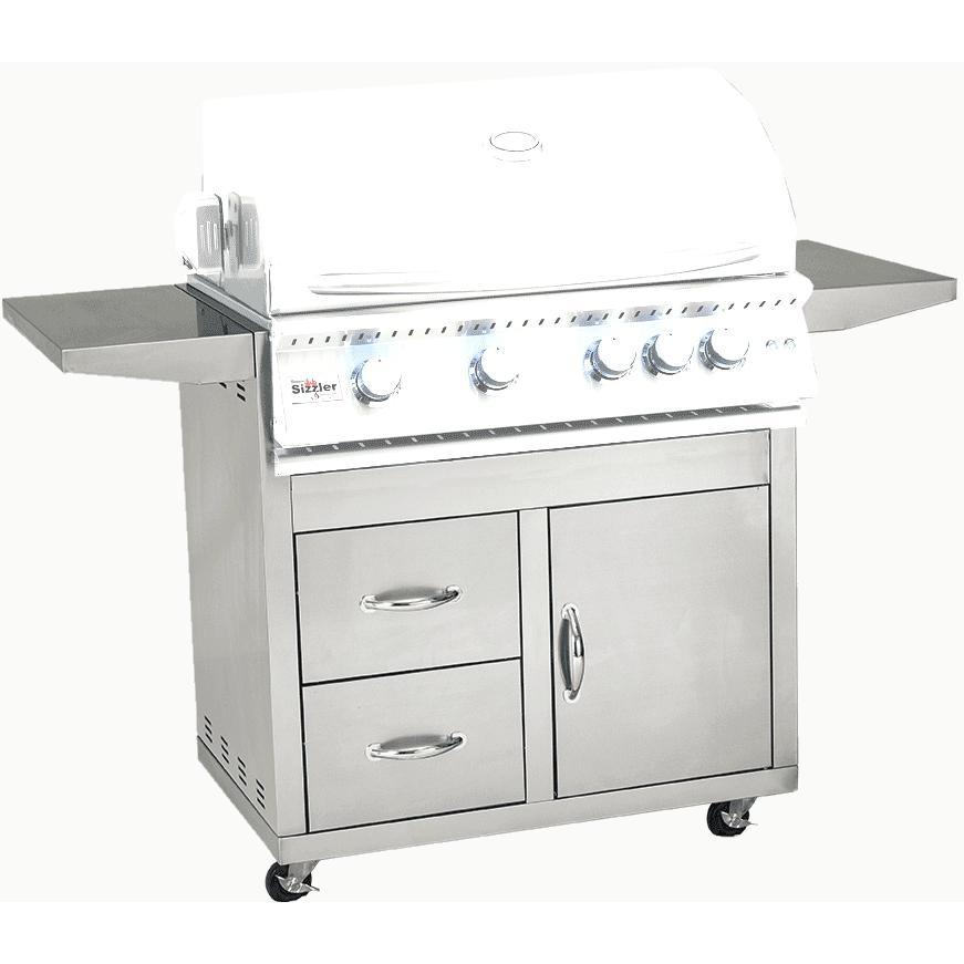 Summerset Grills Carts Cart, 32" - fits SIZ32 and SIZPRO32 Grill - Fully Assembled Door & 2-Drawer Combo