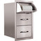 Summerset Grills Combo Units Combo, 17" Stainless Steel - Vertical 2-Drawer & Paper Towel Holder
