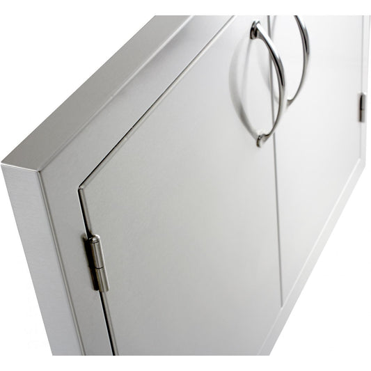 Summerset Grills Masonry Storage & Access Components Masonry Door, Double - 45" Stainless Steel with Masonry Frame Return