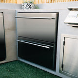 Summerset Grills Summerset Refrigeration Refrigerator, 2 Drawer, 24" Deluxe Outdoor Rated - 5.3ft3