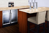 Summit 18" Undercounter Beverage Center 18 Inch Undercounter Beverage Cooler with 2.7 cu. ft. Capacity, 4 Adjustable Chrome Shelves, LED Lighting, Digital Display and Digital Thermostat: Stainless Steel