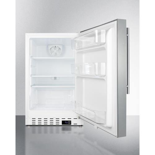 Summit All-Refrigerators 20 in. 3.53 cu. ft. Mini Refrigerator in Stainless Steel without Freezer, ADA Compliant