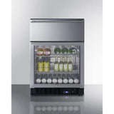Summit Commercial All-Refrigerators 24" Wide Built-In Commercial Beverage Refrigerator With Top Drawer