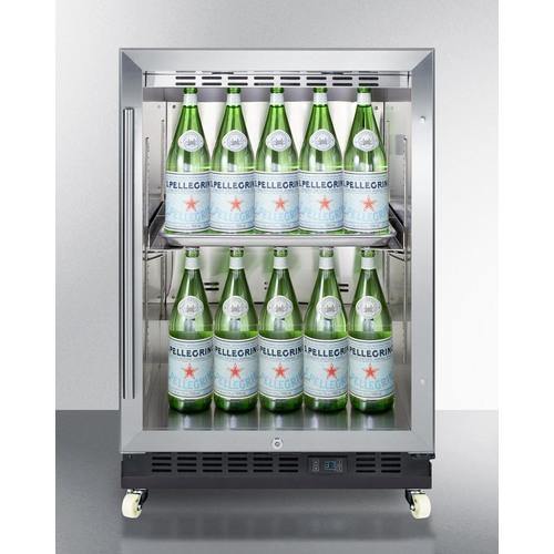 Summit Commercial Beverage Center 24" Wide Built-In Mini Reach-In Beverage Center with Dolly