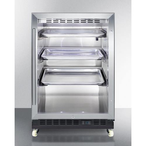 Summit Commercial Beverage Center 24" Wide Built-In Mini Reach-In Beverage Center with Dolly