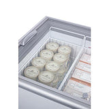Summit Commercial Chest Freezers Commercial 61" 16.6 cu.ft. White with Sliding Glass Door & Lock Chest Freezer