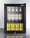 Summit Commercial Compact Beverage Center 14 Inch Compact Beverage Center with 0.85 Cu. Ft. (24L) Capacity, Double Pane Glass Door, Lock, Adjustable Wire Shelves, Internal Fan, Automatic Defrost, and 100% CFC Free